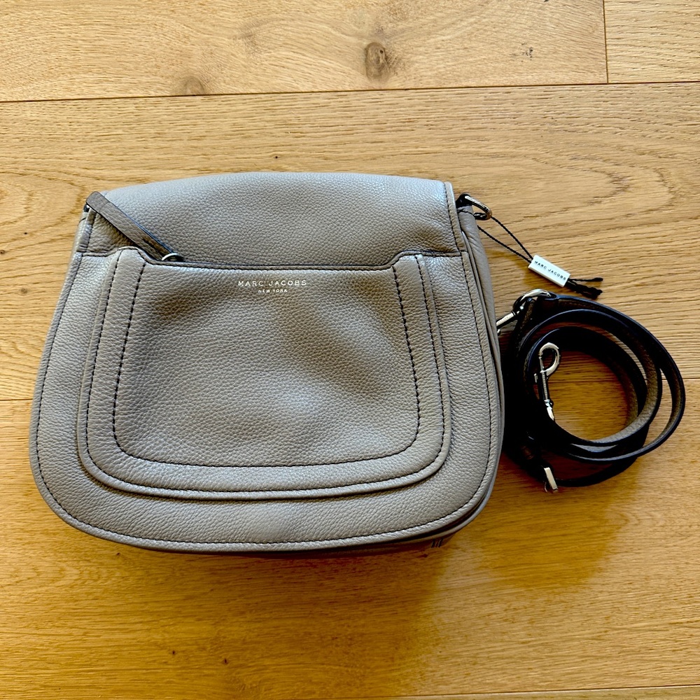 Marc Jacobs Silver Saddle Bag! New!